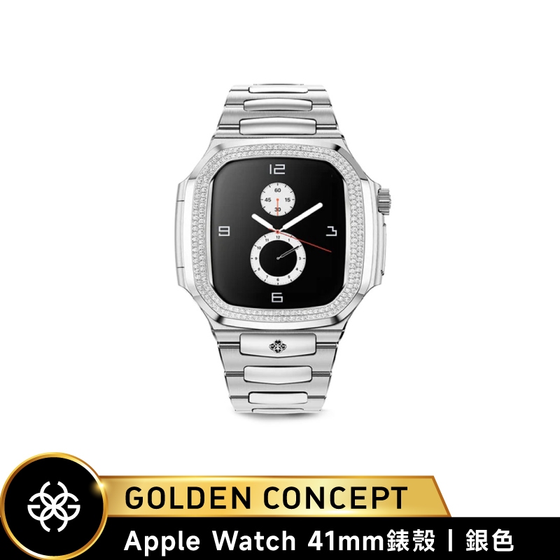 [送提袋] Golden Concept Apple Watch 41mm ROMD41-SL 銀色錶框 銀色不鏽鋼錶帶