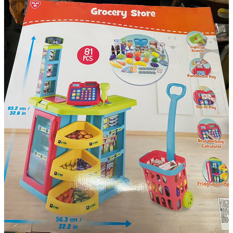 (限面交)playgo 商店手推車玩具組 好市多 組合玩具
