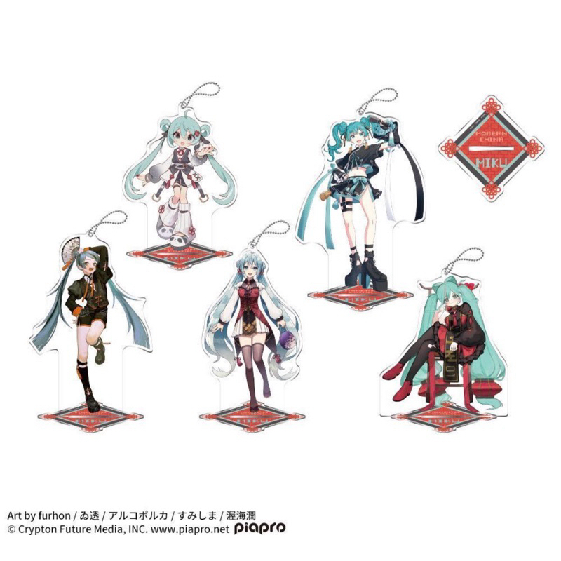 ￥My公仔￥ 日版 日本限定 SEGA 景品 初音 巡音 樂器 大立牌 中國 現代風 華服 漢服 唐裝 壓克力立牌 吊飾