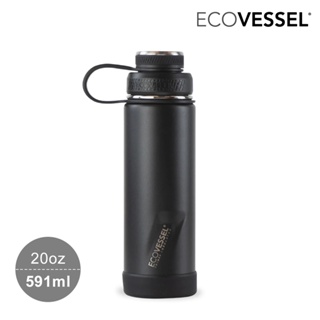 ECOVESSEL Boulder 真空保溫瓶 20oz (591ml)｜黑BS