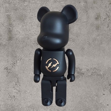 BE@RBRICK 20代 ARTIST HF Fragment 藤原浩 黑色閃電 +金色 100%