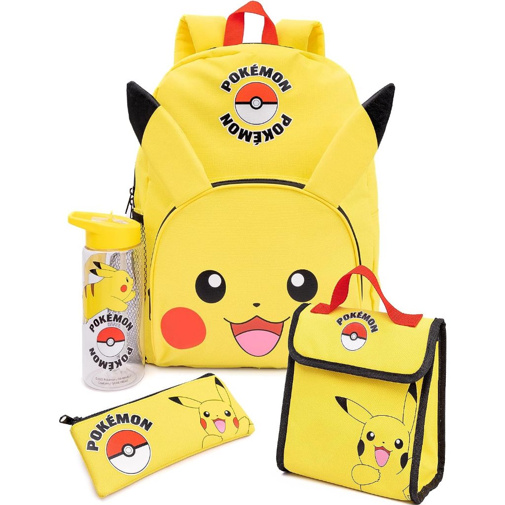 【TF】預購*美國購回 神奇寶貝 Pokemon 皮卡丘 寶可夢 書包 背包組 4 件式 餐袋 水壺 鉛筆盒組 超值