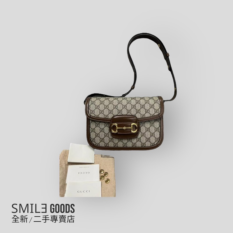 [SMILE] Gucci 1955老花馬鞍包 烏木色