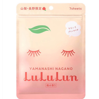 lululun 山梨·長野限定 水蜜桃化妝水面膜 1包7入