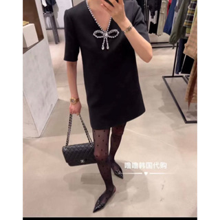 全新韓國正版黑色小洋裝Helder蝴蝶結小禮服