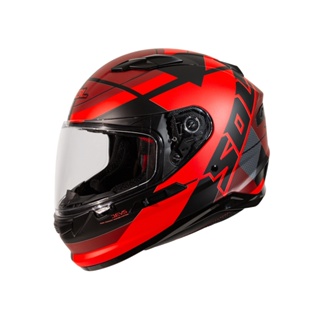 【SOL Helmets】SF-6全罩式安全帽 (超視界_消光黑/灰紅) ｜ SOL安全帽官方商城