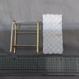 袖珍博物館 袖珍世界 迷你模型擺件 模型製作 毛巾架 掛衣架