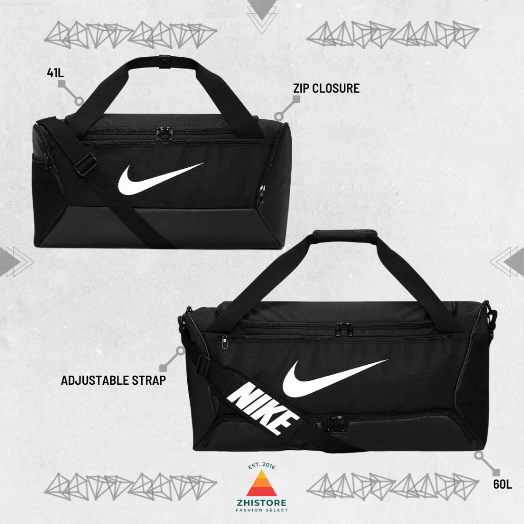 【ZhiStore】Nike Duffel Bag 旅行袋 行李袋 手提包 健身包 運動包 黑色 DM3976-010