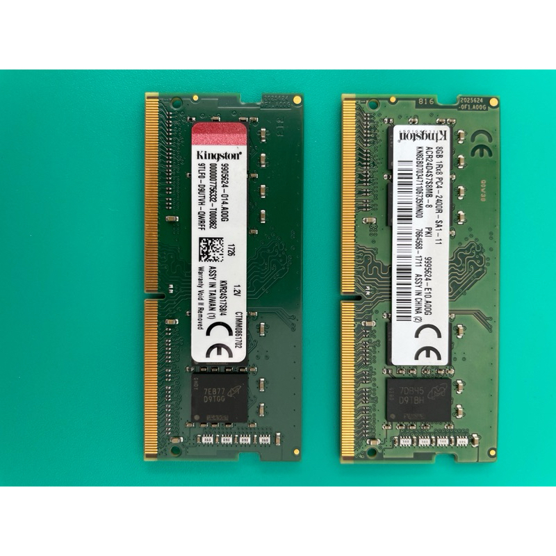 金士頓/8G筆電記憶體/規格：DDR4-8G-2400MHz
