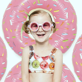 美國BLING2O 兒童 泳鏡 蛙鏡 卡通 造型 繽紛甜甜圈 原裝進口 公司貨 防霧處理 不含乳膠不含鉛