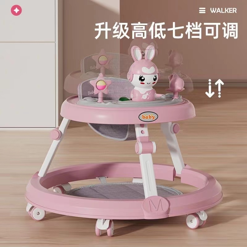 嬰兒多功能六合一音樂螃蟹車/跳跳椅/學步車/一鍵折疊遛娃神器