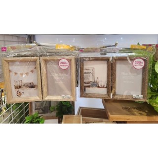 全新 新款 DAISO 大創 日式簡約木紋 2格 L型站立 相框 淺橡木色 橡木色 居家裝飾 回憶相框 展示