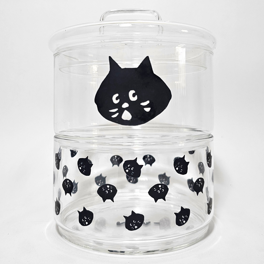 日本 NYA- Ne-net 黑貓 雙層 飾品 收納 玻璃罐 收納罐 ♥ 正品 ♥ 現貨 ♥彡