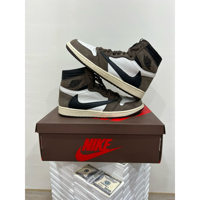 [二手]Travis Scott x Nike Air Jordan 1 high 倒鉤高筒 US10.5 全配