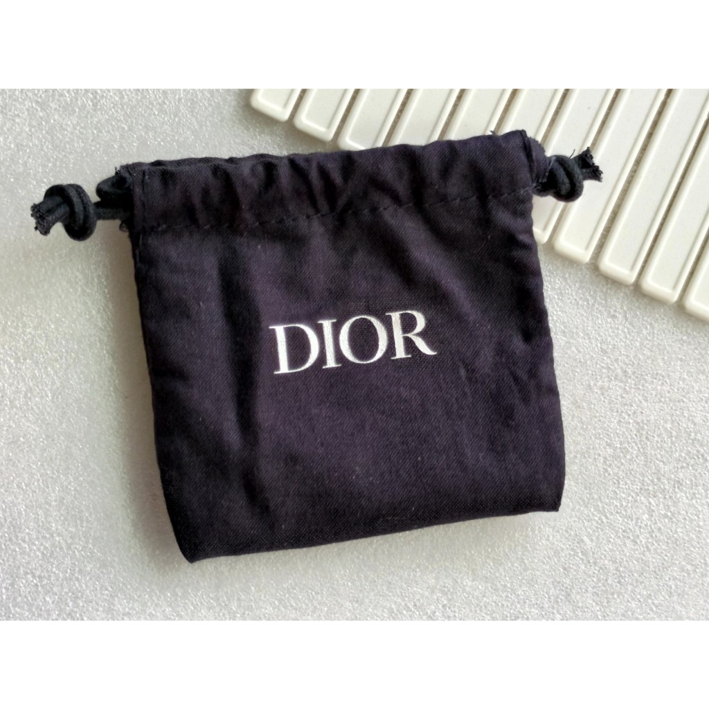 【Dior】迪奧黑色小束口袋、束口包、化妝包、旅行收納包、收納袋