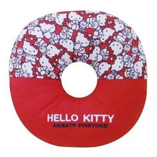 車之嚴選 cars_go 汽車用品【PKTD004R-03】Hello Kitty 40週年系列 圓形車用護頸枕 頭枕
