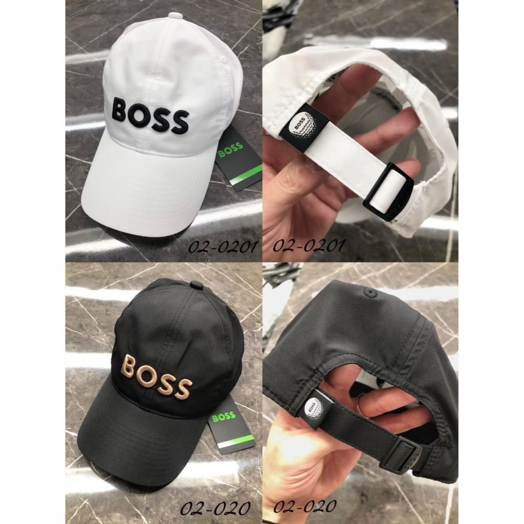 高雄凡賽斯歐洲精品 HUGO BOSS BOSS 立體刺繡字體 黑色 白色 帽子 鴨舌帽 棒球帽