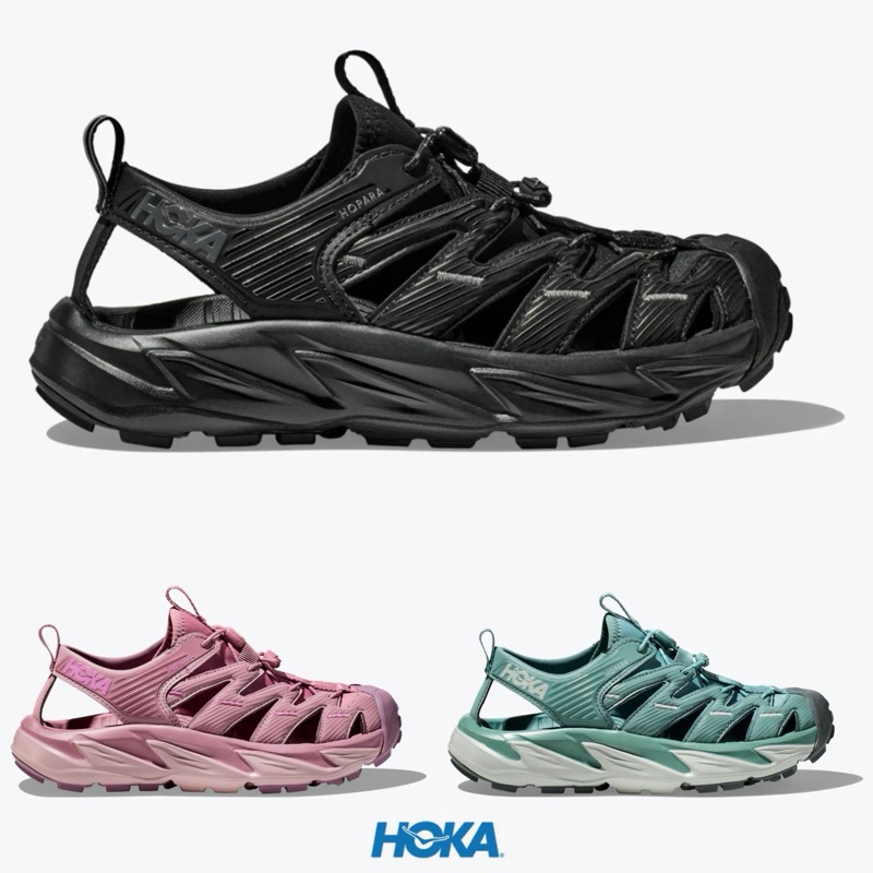 HOKA｜女款 Hopara 健行涼鞋 戶外涼鞋 黑 粉紫色 灰綠/銀灰 Hoka One One 第一代 溯溪鞋