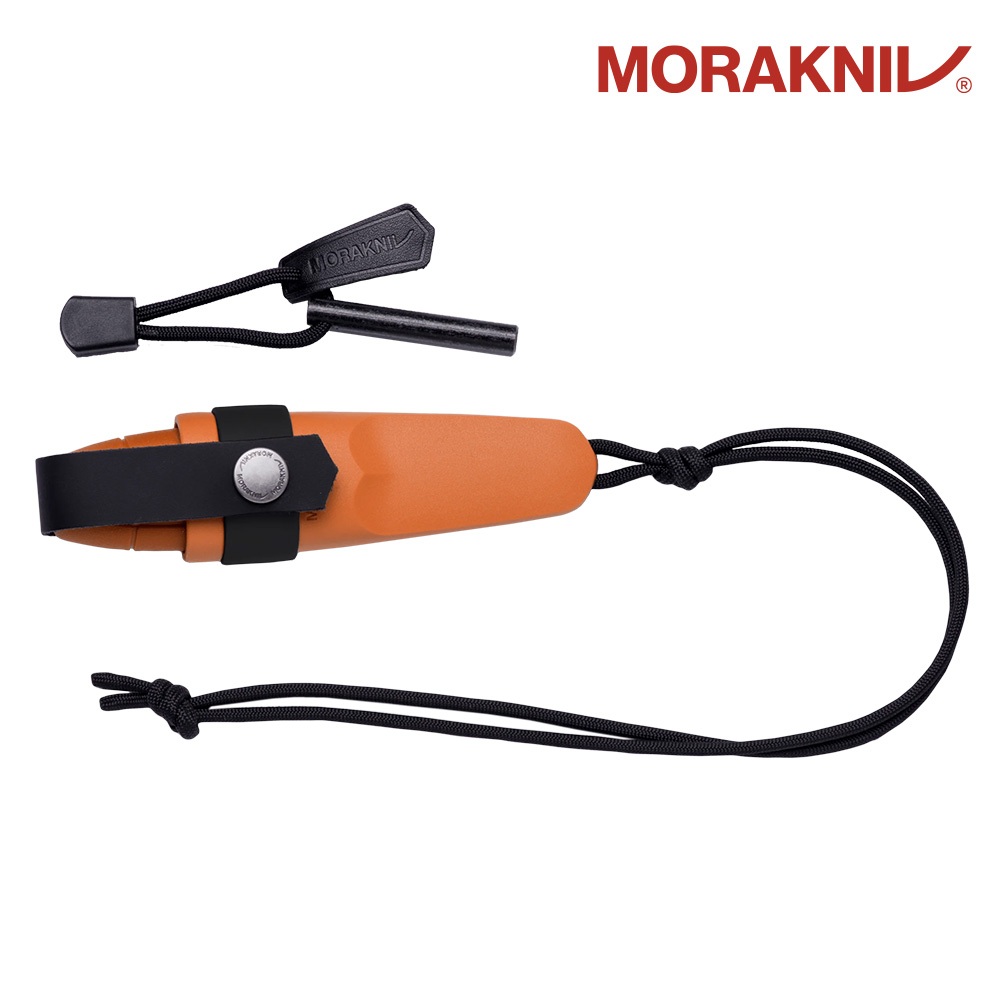 MoraKniv 短直刀Eldris with Fire Kit (S)含項鍊+打火石｜13502燒橙(戶外刀 不銹鋼)