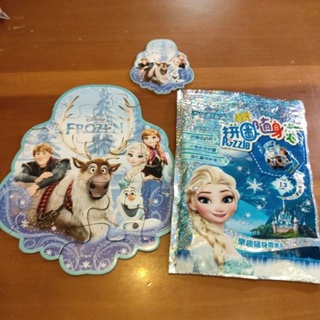 迪士尼Disney冰雪奇緣Frozen造型拼圖隨身袋