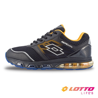 《麗麗鞋店》【LOTTO 義大利】男 AERO elite 頂級避震跑鞋(黑/銘黃-LT2AMR7020) 7020