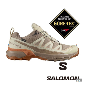 【SALOMON 法國】女低筒登山鞋GT X ULTRA 360 EDGE『白/黃/蘭粉』474636 戶外 露營 登山