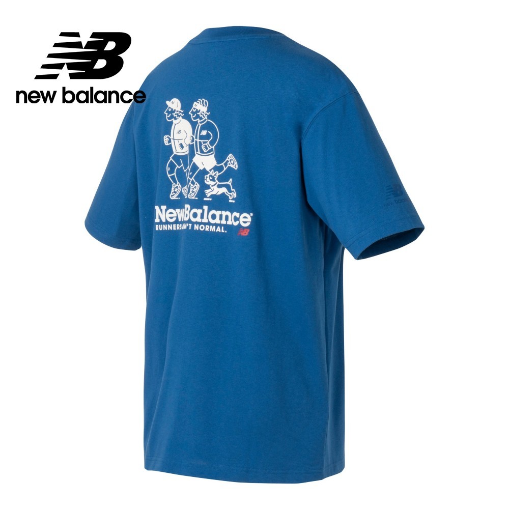 【New Balance】 NB BOY Running Duo插畫短袖上衣_男性_深藍色_MT41960ATE