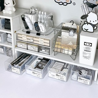 ʕ≧ᴥ≦ʔ 晚安熊☾ 臺灣速配 現貨 桌上辦公室收納抽屜 文具 小物 增高架整理盒 雜物 電腦桌 可疊加抽屜盒 收納整理