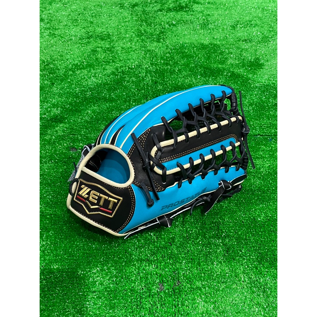 棒球世界全新ZETT PROSTATUS 進口軟式訂製金標棒球野手手套牛舌檔佐野樣式BRGB5277TW