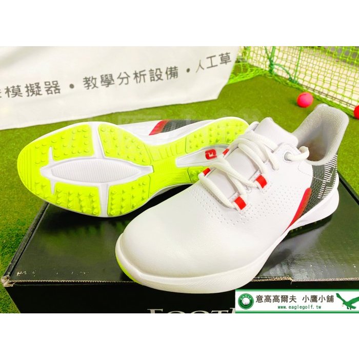[小鷹小舖] FOOTJOY GOLF 高爾夫球鞋 兒童球鞋 45034Z 易打理合成皮革鞋面 輕量舒適