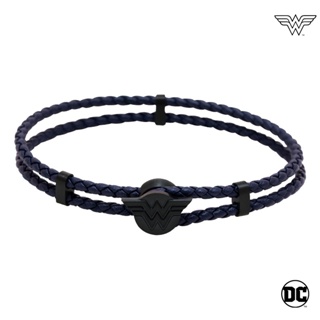 【THEODORA'S】神力女超人黑釦真皮編織手環-男款藍【希奧朵拉】