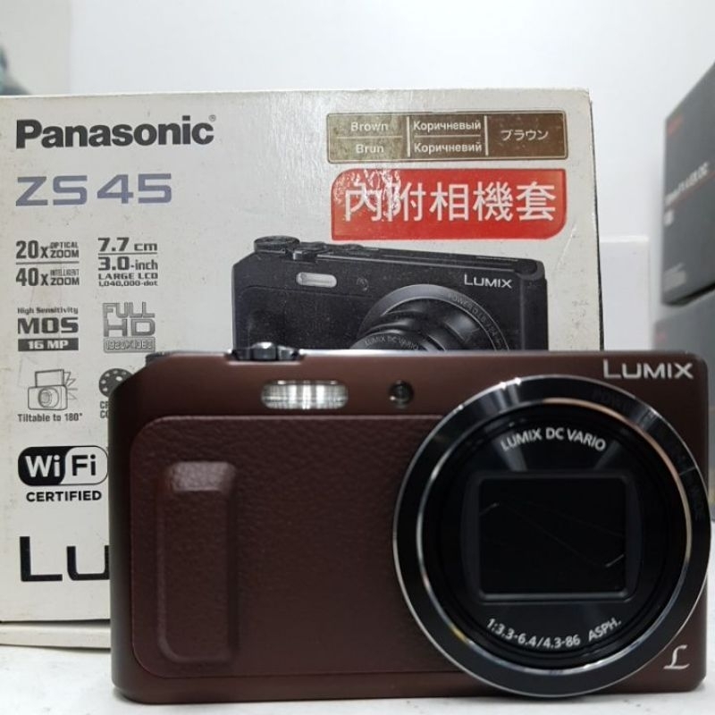 出清(免運)庫存品相機 Panasonic 國際牌DMC-ZS45 咖啡色 原廠配件齊全 狀況佳 沒有中文說明書