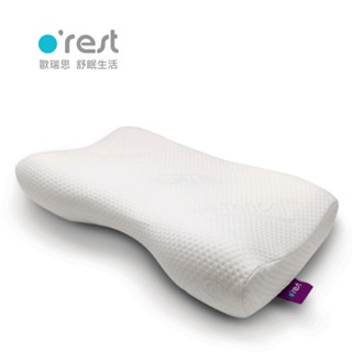 【 o'rest 歐瑞思 】 蝴蝶支撐記憶枕 - 中高枕、仰睡適用 (高密度100D記憶綿 抗菌防黴枕芯 三層針織布)