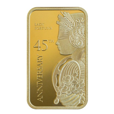 【王鼎貴金屬】瑞士PAMP 財富女神45週年紀念金條 1 盎司