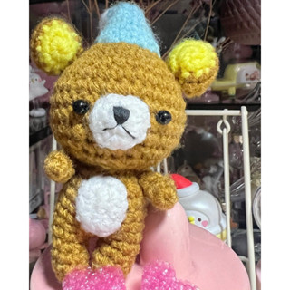 拉拉熊手工毛線編織娃娃/手工毛線編織娃娃/拉拉熊毛線娃娃/手工/毛線/編織/禮物/畢業/生日/娃娃/毛線娃娃