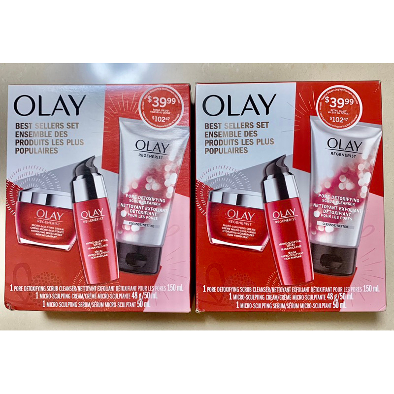 現貨 有收據 OLAY 歐蕾大紅瓶新生高效緊緻護膚面霜Olay Regenerist 微塑抗氧化肽抗衰老面部精華 洗面乳