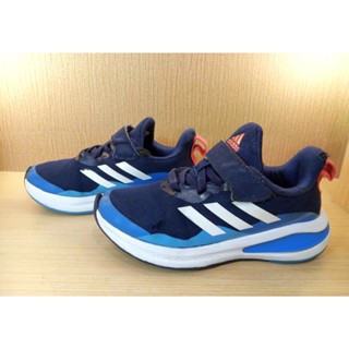 Adidas愛迪達FortaRun 輕盈透氣網面彈性頂帶 兒童運動鞋 跑鞋 - 藍白/亮藍 CM17