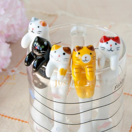 【JUST HOME】貓樂園可掛式陶瓷咖啡匙-共5款《WUZ屋子-台北》咖啡匙 陶瓷 貓咪 小貓 咖啡 攪拌匙 小湯匙