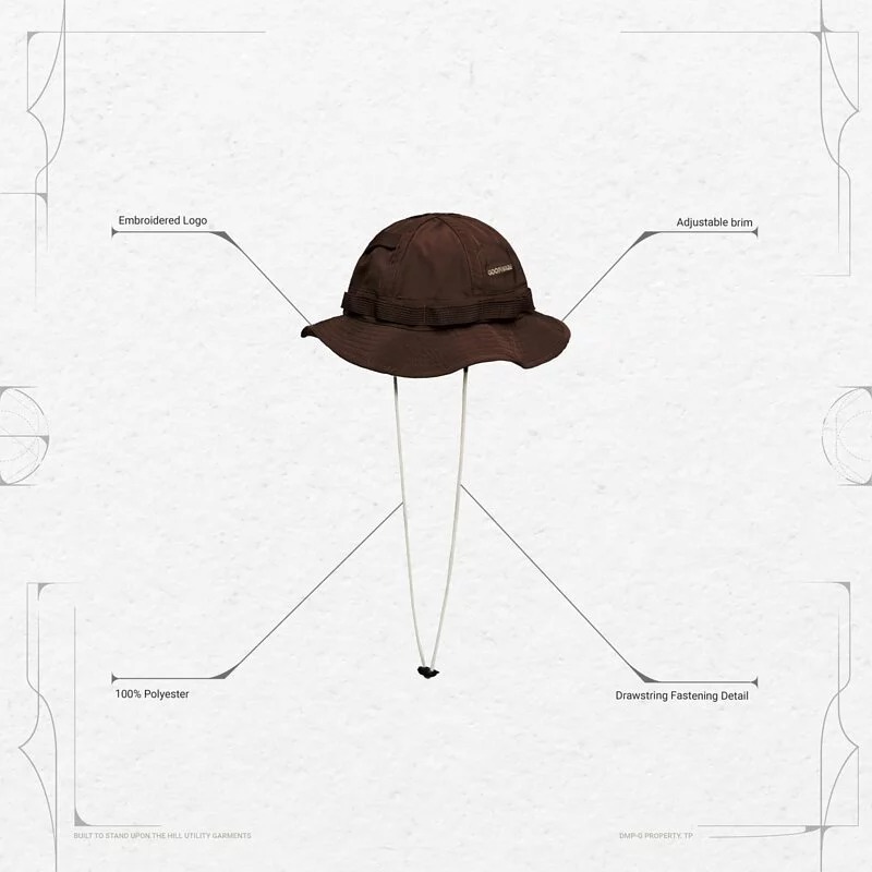 [GOOPiMADE] UE-01 - “Combinatorics” Bucket Hat Shale