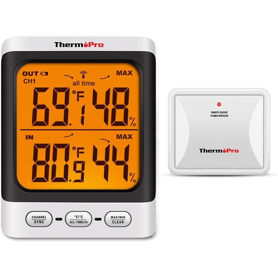 [現貨] ThermoPro 數位式 室內 室外 溫度 濕度感應計 攝華氏溫度切換 背光照明  TP-62