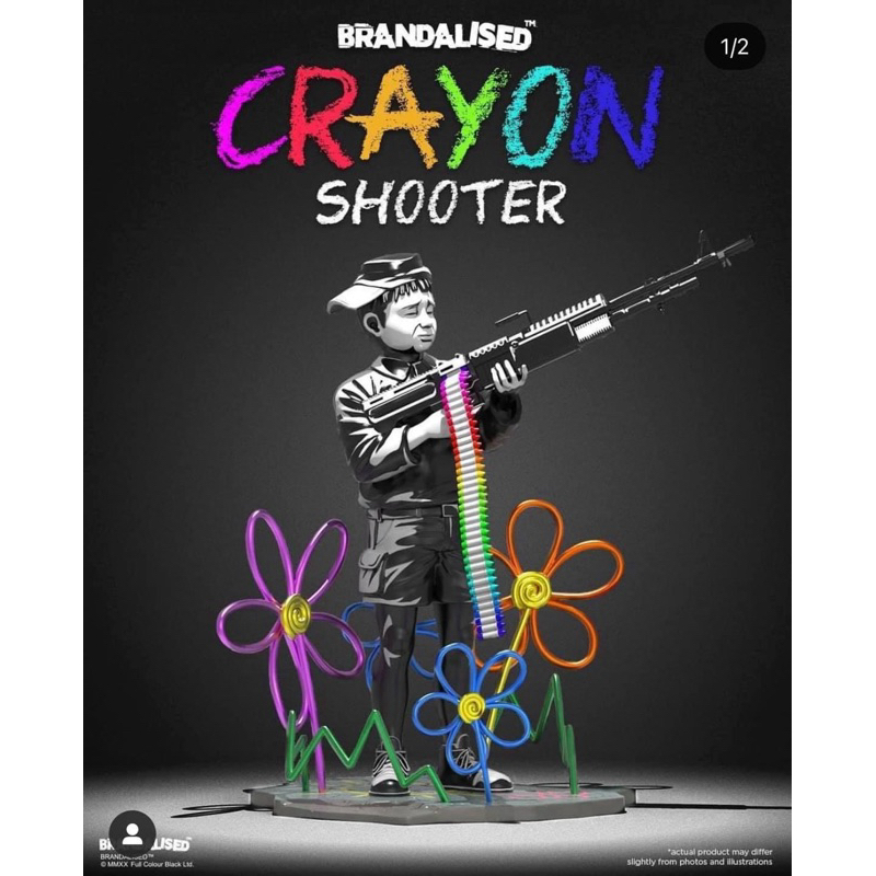 台北現貨//Brandalized Crayon shooter by banksy 蠟筆男孩