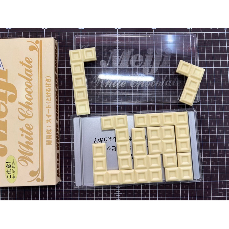 meji 明治巧克力 拼圖 白巧克力