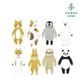 黏貼式掛勾收納動物好朋友(柴犬/白熊/樹懶/三毛貓/虎斑貓/貓熊/企鵝/兔子)｜臺隆手創館