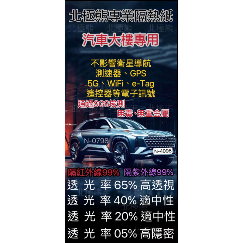 免費專業節能隔熱諮詢，安全無毒，大樓5G智慧宅、汽車電動車頂級超微奈米陶瓷隔熱紙防曬膜 通過SGS檢測