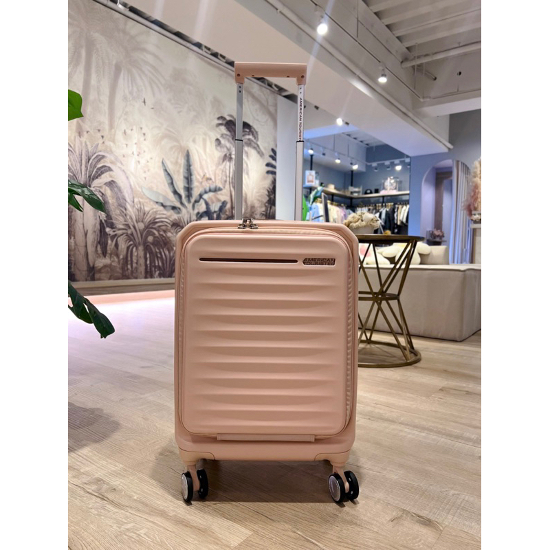 美國旅行者 AMERICAN TOURISTER FRONTEC系列HJ3前開上開19吋超輕可擴充充電PC箱飛機輪登機箱