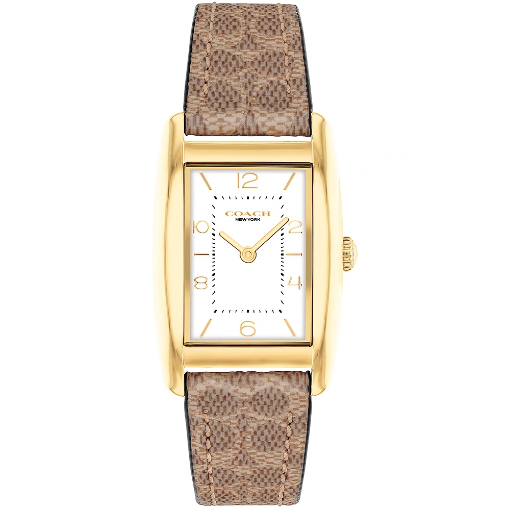 Coach CO14504355 Reese C字壓花錶帶 長方形女錶