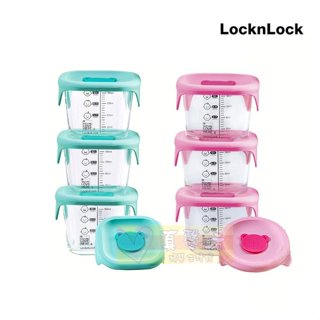 Lock&Lock 寶寶副食品耐熱玻璃調理盒230ml (3入) #真馨坊 - 樂扣樂扣/餐盒/保鮮盒/耐熱玻璃
