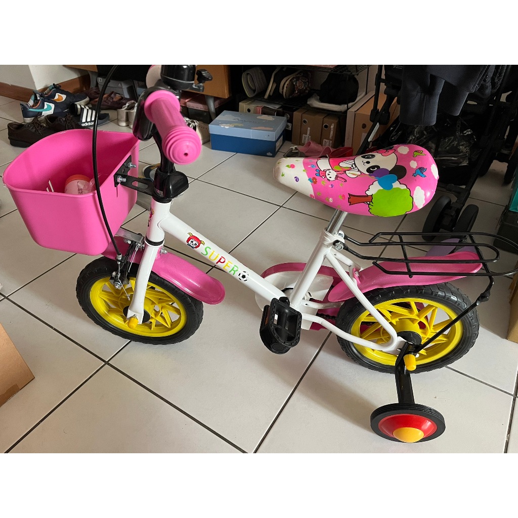 12吋 兒童 腳踏車 自行車 粉紅 台灣製 附全新輔助輪