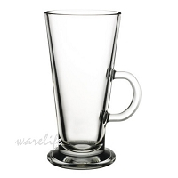 玻璃拿鐵三角杯(附耳)360cc (愛爾蘭咖啡杯) 特價至2024/05/31