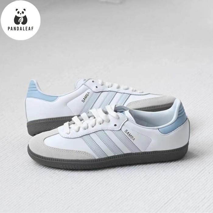 免運 adidas originals Samba OG 低筒 板鞋 男女同款 情侶鞋 白藍色 ID2055